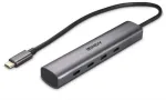 USB Hub - Lindy 4 Port USB 3.2 Gen 2 Type C Hub, 10 Gbps, Tamsiai pilka