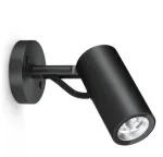 10W LED sieninis &scaron;viestuvas AGO WALL POWER, juodas, 3000K, 65&deg;, IP66, dimeriuojamas