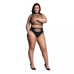 Shots Helike XLV Plus Size Two-Piece Set with Open Cups - Crop Top & Panty