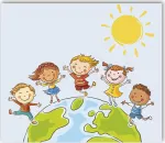 Daiber 1x10 Globe 13x18 Kids Portrait folders 13348