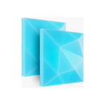 &bdquo;Nanoleaf Blocks&ldquo; tekstūruotų didelių kvadratų papildomas rinkinys (2 panelės) | 16 mln. spalvų