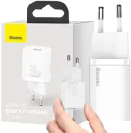 TINKLO Įkroviklis Baseus Super Si Quick Charger 1C CSUP-J02 30W 1x USB-C PD 3.0 QC 3.0 Baltas