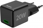Hama supermini 20W PD/QC 1x USB-C juoda