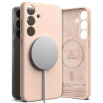 Ringke Silicone MagSafe Samsung Galaxy S25 - dėklas telefonui rožinės spalvos