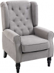 Homcom Akcentinis fotelis, aksomas - Pilka 74 x 86 x 102 cm