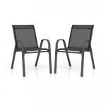 Fotelis Bonideco Select Rinkinys i&scaron; 2 sodo kėdžių 56x70x84cm., juodos spalvos