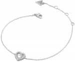 Guess Sidabrinė moteri&scaron;ka apyrankė &bdquo;Heart Jardin&ldquo; JSBB04457JWRH