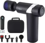 Masažo pistoletas FIT2 PRO HN049 30W su &scaron;ildymo ir vėsinimo galvute, 5 greičiai, juodas