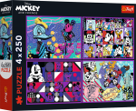 Dėlionė TREFL DISNEY MICKEY MOUSE Pužļu komplekts 4x250 gab.