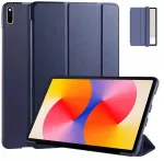 Dėklas na tablet 4kom.pl SMART case do Huawei MatePad SE 11 2024 AGS6-W00 su klapką podstawka tamsiai mėlyna
