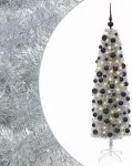 Dirbtinė siaura kalėdinė eglutė su žaisliuku 180 cm 300 LED