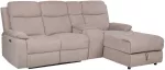 Lova Kampinė sofa &bdquo;PROVENCE RC&ldquo;, su elektrine arba rankine atlo&scaron;imo funkcija, &scaron;viesiai pilkos spalvos