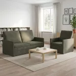 Sofa Sofos komplektas 2 vnt. &Scaron;viesiai pilka Kordūrinis audinys