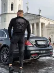 Vyri&scaron;kas veliūrinis "Anarchy" kostiumas - Juodas