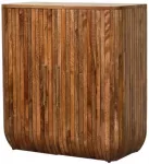 Artisan Furniture Curve su reljefiniu fasadu mango medienos spintelė