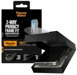 Panzer Glass PanzerGlass dvipusis privatumo i&scaron;orinio ekrano apsauginis stiklas iPhone Duo | FrameFit su FASTFIT IN-A-BOX