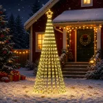 LED Kalėdų medis 250 cm 475 LED &Scaron;ilta balta Plienas Juoda