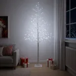 Beržinė Kalėdų eglutė Balta 25 x 25 x 210 cm Plastmasė 406 LED
