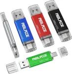 Ablaze Usb C atmintinė 64 Gb, Usb atmintinė 5 vnt. Otg 2-in-1 Usb 3.0 atmintinė, dviguba Usb A + Type C atmintinė, skirta Type-c mobiliesiems telefonams, i&scaron;maniesiems telefonams, ne&scaron;iojamiesiems kompiuteriams, Pc, plan&scaron;etiniams kompiuteriams, Mac