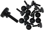 16 vnt. m6 varžtų rinkinys su plaktuko galvute, plok&scaron;čia galvute, rievėtais varžtais m6 x 20 mm, juodo cinko lydinys mechanikai, instrumentams ir buitinei elektronikai