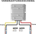 Fxlpower 24 V į 12 V įtampos keitiklis, žeminantis 24 V į 12 V 15 A 180 W su greito jungimo kabelio jungtimi, įtampos stabilizatorius golfo automobiliui, automobilio varikliui, sunkvežimiui, automobiliui, valčiai