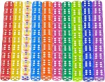 Aheagou 100 spalvotų kauliukų rinkinys 12 mm kauliukų rinkinys spalvotas kubas permatomi kauliukai spalvoti mini kauliukai kauliukų žaidimai spalvotas žaidimų kubas stalo žaidimai žaidimams ir vakarėliams