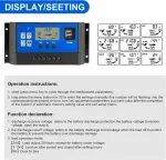 30a saulės įkrovimo valdiklis automobilio parametras 12v 24v saulės įkrovimo valdiklis su reguliuojamu Lcd ekranu dvigubu Usb prievadu laikmačio nustatymu Pwm skirtas Opne/agm/gel