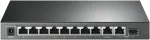 &Scaron;akotuvas Tp-link Tl-sg1210mp 10 prievadų gigabitinis Poe Lan komutatorius (8 gigabitiniai Poe+ prievadai, 1 gigabitinis Sfp prievadas, 123 W, Ieee-802.3af/at, Plug and Play, Qos, Igmp, be ventiliatoriaus) juodas