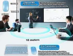 Keautfair belaidė bluetooth klaviatūra, itin plona, įkraunama, mažo triuk&scaron;mo, reguliuojamas Dpi, skirta Pc/ne&scaron;iojamam Kompiuteriui/windows/ios - mėlyna