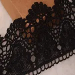 Nėrinių apdaila, neelastinga siuvinėta karūna, europieti&scaron;ko stiliaus, 9 cm pločio, drabužių priedai, nuotakos, "pasidaryk pats", užuolaida, antklodė, 2 jardai vienoje pakuotėje, juoda