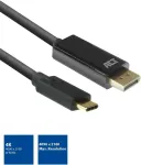Act usb c į displayport kabelis 2 m, 4k @ 60hz, usb c displayport kabelis, jungtis i&scaron;orinė-i&scaron;orinė paauksuota, skirta ne&scaron;iojamam kompiuteriui, plan&scaron;etiniam kompiuteriui, i&scaron;maniajam telefonui - ac7325