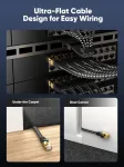 Voietolt Cat 8 Lan kabelis 20 m, 40 Gbps/2000 Mhz plok&scaron;čias pintas tinklo kabelis Ethernet kabelis, S/ftp Rj45 gigabitinis pataisos kabelis, skirtas Ps4/5, modemui, mar&scaron;rutizatoriui