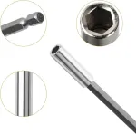 3 magnetinių antgalių laikiklių rinkinys, 1/4 colio grąžto prailginimo laikiklis, greito keitimo grąžto prailginimo strypas, antgalių prailginimo laikiklis, &scaron;e&scaron;iabriaunis kotas, universalus antgalių laikiklis grąžtui, smūginiam veržliarakčiui