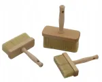 Profesionalus teptukas 130 mm, medine rankena, natūralūs &scaron;eriai