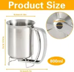 Gibohom te&scaron;los semtuvėlis, 800 ml, nerūdijantis plienas, te&scaron;los dozatorius, skirtas blynų desertams, keksiukams, rankinis plastikinis te&scaron;los dozatorius, te&scaron;los dozatorius