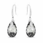 Diamond Sky Jewelry Sidabriniai auskarai moterims DiamondSky &bdquo;Baroque III (Light Chrome)&ldquo; su Swarovski kristalais