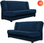Sofa Mebel Elite Miegamųjų sofų komplektas, 2 vnt., PIANO, 117 &times; 190 cm, tamsiai mėlynas