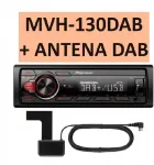 Automagnetola Automobilinis radijas Pioneer Mvh-130dab Mp3 Dab Usb Flac + Dab antena