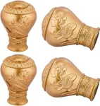 Gorgecraft 4 vnt. plastikinių užuolaidų karnizo dangtelių langams aukso spalvos užuolaidų galai 27,8 mm vidinis skersmuo apvalūs užuolaidų karnizo antgaliai romėni&scaron;ko karnizo dekoravimui