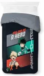 Patalynės komplektas Jay Franco My Hero Academia 100% medvilnės viengulis antklodės užvalkalų komplektas - į patalynės komplektą įeina pagalvės užvalkalas 50 x 70 cm
