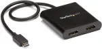 Startech.com usb-c į dvigubą hdmi adapterį, usb type-c multi-monitorius mst &scaron;akotuvas, dvigubas 4k 30hz/1080p 60hz hdmi ne&scaron;iojamojo kompiuterio ekrano plėtiklis / skirstytuvas, ypač ilgas integruotas kabelis, tik windows (mstcdp122hd)