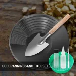 Ysooua aukso plovimo rinkinys, plastikinis aukso plovimo indas aukso plovimui, aukso ie&scaron;kotojui, 38,5 cm aukso kriauklė su aukso plovimo sietu grynuolių kasimui, vonia, rankinė aukso plovimo sistema kasimui (juoda)