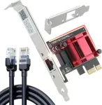 Ubit 2.5 gb pcie tinklo plok&scaron;tė su 1 m rj45 ethernet pataisos laidu - pcie į 2.5 gigabitų ethernet tinklo adapterį, palaiko windows 11/10/8.1/8/7, win serveris 2022/2019/2016, linux