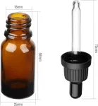 Hyber&cara rudi stikliniai buteliukai su pipete su stikline pipete 10 ml farmaciniai buteliukai su la&scaron;intuvu eteriniams aliejams, kvepalų aliejams, skystiems dažams, aromaterapiniams mi&scaron;iniams, 6 vnt.