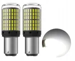 2x Balta led lemputė P21w 1156 Ba15s 144 Led 4014 Smd 12v atbulinės eigos Canbus