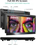 Teamgee ne&scaron;iojamas monitorius ne&scaron;iojamam kompiuteriui, 13,3 colio full hd ips ekranas, ne&scaron;iojamojo kompiuterio monitoriaus plėtinys, skirtas mac, pc, chrome