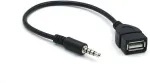 Automagnetola Ziyan 3.5 mm aux audio male į usb a female automobilinis adio adapterio kabelio keitiklis automobilio radijui, automobilio gps, cd, dvd audio, juodas