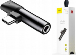 Baseus Audio adapteris L41 USB-C prie 3.5mm AUX lizdo + USB-C - Juodas