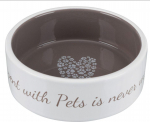 TRIXIE Pet's Home Dubenėlis, keramika, 0.8 l, &oslash; 16 cm, cream-smėlio