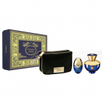Versace Dylan Blue Pour Femme (Rinkinys Moterims) EDP 100ml + EDP 10ml + Kosmetinis krep&scaron;elis